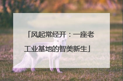 风起常经开：一座老工业基地的智美新生