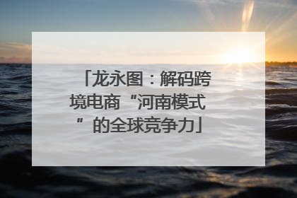 龙永图：解码跨境电商“河南模式”的全球竞争力