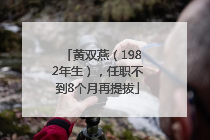 黄双燕（1982年生），任职不到8个月再提拔
