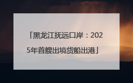 黑龙江抚远口岸：2025年首艘出境货船出港
