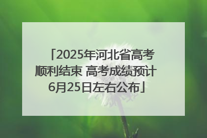 2025年河北省高考顺利结束 高考成绩预计6月25日左右公布