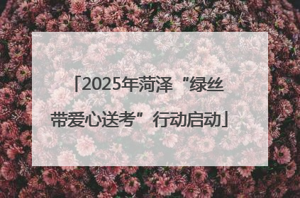 2025年菏泽“绿丝带爱心送考”行动启动