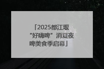 2025都江堰“好嗨啤”消夏夜啤美食季启幕