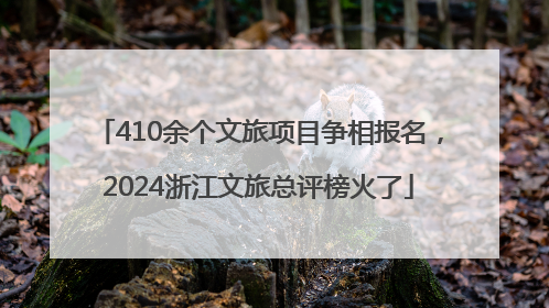 410余个文旅项目争相报名，2024浙江文旅总评榜火了