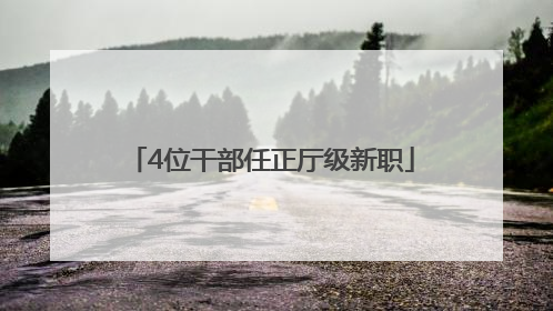 4位干部任正厅级新职