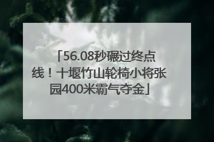 56.08秒碾过终点线！十堰竹山轮椅小将张园400米霸气夺金