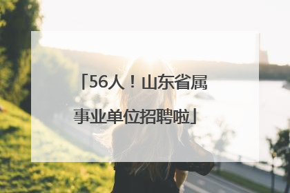 56人！山东省属事业单位招聘啦