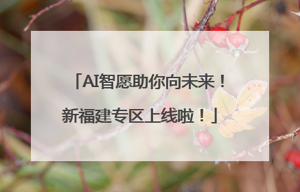 AI智愿助你向未来！新福建专区上线啦！